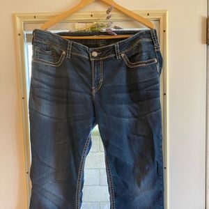 Silver Suki Mid Boot Cut Jeans Size 18 x 33L